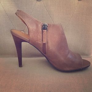 Tesori zippered Peep Toe Heels